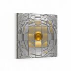 Olla 10047K Abstract 3 Boyut Görsel Kare Kanvas Tablo (Ölçü: 100X100)