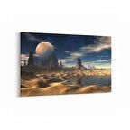 Olla 17697Y Uzay Görseli Yatay Kanvas Tablo (Ölçü: 120X80)