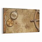 Olla 16226Y Harita Görseli Yatay Kanvas Tablo (Ölçü: 120X80)