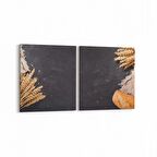 Olla 14997K2Y Gıda Görseli Kare 2'li Yatay Kanvas Tablo (Ölçü: 65X30)