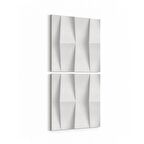 Olla 14934K2D Geometrik Desen Görseli Kare 2'li Dikey Kanvas Tablo (Ölçü: 30X65)