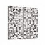 Olla 10052K4 Abstract 3 Boyut Görsel Kare 4'lü Kanvas Tablo (Ölçü: 65X65)