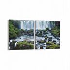 Olla 13465K2Y Doğa / Manzara Görseli Kare 2'li Yatay Kanvas Tablo (Ölçü: 145X70)