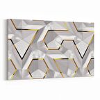 Olla 14889Y Geometrik Desen Görseli Yatay Kanvas Tablo (Ölçü: 150X100)