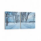Olla 14148K2Y Doğa / Manzara Görseli Kare 2'li Yatay Kanvas Tablo (Ölçü: 145X70)