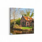 Olla 18001K4 Yapı Görseli Kare 4'lü Kanvas Tablo (Ölçü: 145X145)