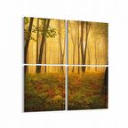 Olla 13374K4 Doğa / Manzara Görseli Kare 4'lü Kanvas Tablo (Ölçü: 145X145)