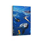 Olla 12201D Akvaryum / Balık Görseli Dikey Kanvas Tablo (Ölçü: 60X90)