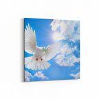 Olla 15864K Gökyüzü Kuşlar Görseli Kare Kanvas Tablo (Ölçü: 25X25)