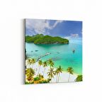 Olla 14022K Doğa / Manzara Görseli Kare Kanvas Tablo (Ölçü: 60X60)