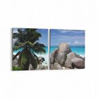 Olla 14014K2Y Doğa / Manzara Görseli Kare 2'li Yatay Kanvas Tablo (Ölçü: 125X60)