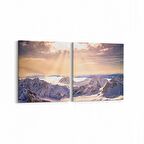 Olla 13183K2Y Doğa / Manzara Görseli Kare 2'li Yatay Kanvas Tablo (Ölçü: 145X70)