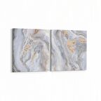 Olla 16649K2Y Mermer Desen Görsel Kare 2'li Yatay Kanvas Tablo (Ölçü: 145X70)