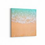 Olla 16413K Kumsal / Sahil Görseli Kare Kanvas Tablo (Ölçü: 25X25)
