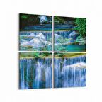 Olla 14421K4 Doğa / Manzara Görseli Kare 4'lü Kanvas Tablo (Ölçü: 105X105)
