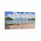 Olla 14189K2Y Doğa / Manzara Görseli Kare 2'li Yatay Kanvas Tablo (Ölçü: 145X70)