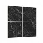 Olla 16700K4 Mermer Desen Görsel Kare 4'lü Kanvas Tablo (Ölçü: 145X145)