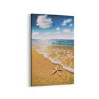 Olla 16528D Kumsal / Sahil Görseli Dikey Kanvas Tablo (Ölçü: 60X90)