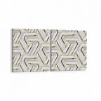 Olla 14960K2Y Geometrik Desen Görseli Kare 2'li Yatay Kanvas Tablo (Ölçü: 85X40)