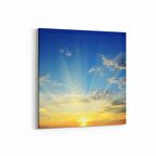Olla 15903K Günbatımı Görseli Kare Kanvas Tablo (Ölçü: 60X60)