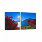 Olla 13716K2Y Doğa / Manzara Görseli Kare 2'li Yatay Kanvas Tablo (Ölçü: 85X40)