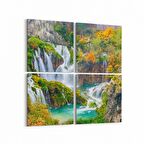 Olla 13955K4 Doğa / Manzara Görseli Kare 4'lü Kanvas Tablo (Ölçü: 65X65)