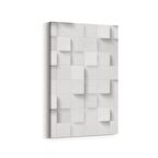 Olla 10461D Beyaz Kabartma Görseli Dikey Kanvas Tablo (Ölçü: 60X90)