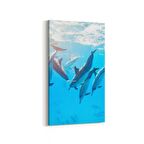 Olla 12865DD Deniz / Okyanus Görseli Dikey Dar Kanvas Tablo (Ölçü: 30X60)