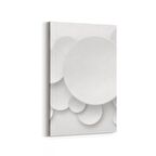 Olla 10447D Beyaz Kabartma Görseli Dikey Kanvas Tablo (Ölçü: 80X120)