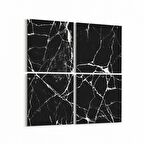 Olla 16733K4 Mermer Desen Görsel Kare 4'lü Kanvas Tablo (Ölçü: 105X105)