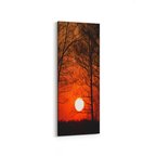 Olla 15997DI Günbatımı Görseli Dikey İnce Kanvas Tablo (Ölçü: 30X90)