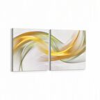 Olla 10067K2Y Abstract Görsel Kare 2'li Yatay Kanvas Tablo (Ölçü: 125X60)