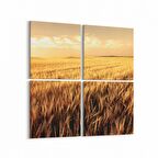 Olla 14008K4 Doğa / Manzara Görseli Kare 4'lü Kanvas Tablo (Ölçü: 145X145)