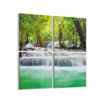 Olla 14482K4 Doğa / Manzara Görseli Kare 4'lü Kanvas Tablo (Ölçü: 145X145)