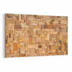 Olla 11983Y Ahşap Desen Görseli Yatay Kanvas Tablo (Ölçü: 45X30)