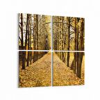 Olla 14021K4 Doğa / Manzara Görseli Kare 4'lü Kanvas Tablo (Ölçü: 145X145)