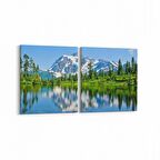 Olla 13319K2Y Doğa / Manzara Görseli Kare 2'li Yatay Kanvas Tablo (Ölçü: 65X30)
