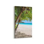 Olla 16537DD Kumsal / Sahil Görseli Dikey Dar Kanvas Tablo (Ölçü: 30X60)