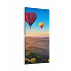 Olla 13181K2D Doğa / Manzara Görseli Kare 2'li Dikey Kanvas Tablo (Ölçü: 30X65)