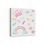 Olla 12721K Çocuk Odası Görseli Kare Kanvas Tablo (Ölçü: 60X60)