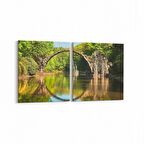 Olla 14031K2Y Doğa / Manzara Görseli Kare 2'li Yatay Kanvas Tablo (Ölçü: 65X30)