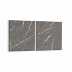 Olla 16734K2Y Mermer Desen Görsel Kare 2'li Yatay Kanvas Tablo (Ölçü: 145X70)