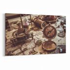 Olla 16235Y Harita Görseli Yatay Kanvas Tablo (Ölçü: 150X100)