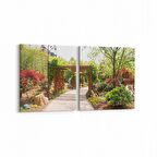 Olla 14338K2Y Doğa / Manzara Görseli Kare 2'li Yatay Kanvas Tablo (Ölçü: 125X60)