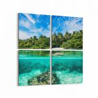 Olla 13932K4 Doğa / Manzara Görseli Kare 4'lü Kanvas Tablo (Ölçü: 125X125)