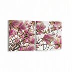 Olla 10950K2Y Ağaç Görseli Kare 2'li Yatay Kanvas Tablo (Ölçü: 105X50)