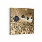 Olla 10427K Abstract Tünel Görsel Kare Kanvas Tablo (Ölçü: 25X25)