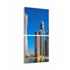 Olla 18259KD Yapı Görseli Kare 2'li Dikey Kanvas Tablo (Ölçü: 30X65)