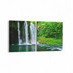 Olla 13179K2Y Doğa / Manzara Görseli Kare 2'li Yatay Kanvas Tablo (Ölçü: 125X60)