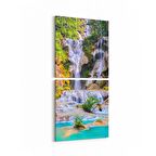 Olla 13199K2D Doğa / Manzara Görseli Kare 2'li Dikey Kanvas Tablo (Ölçü: 30X65)